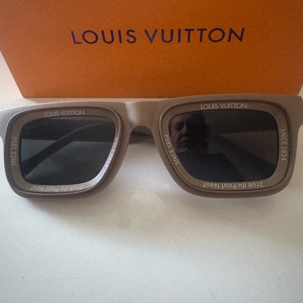 Louis Vuitton Taupe Sunglasses with Orange Box